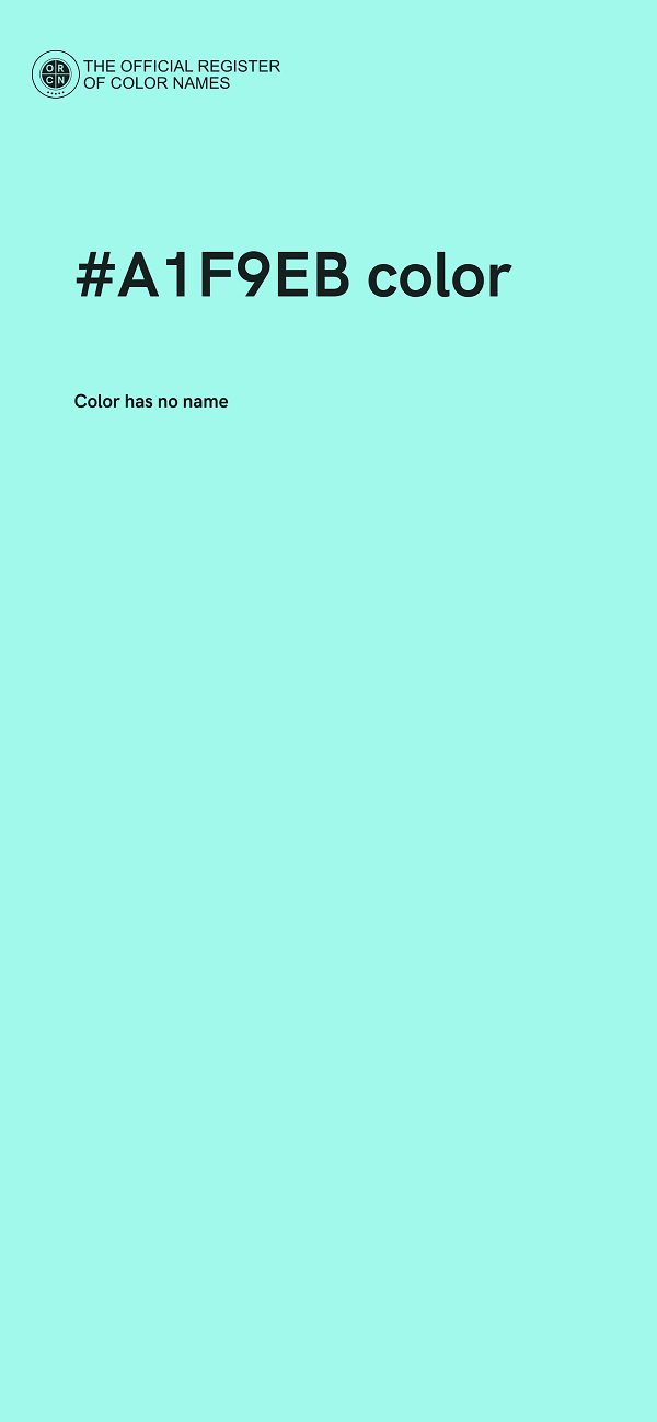 #A1F9EB color image