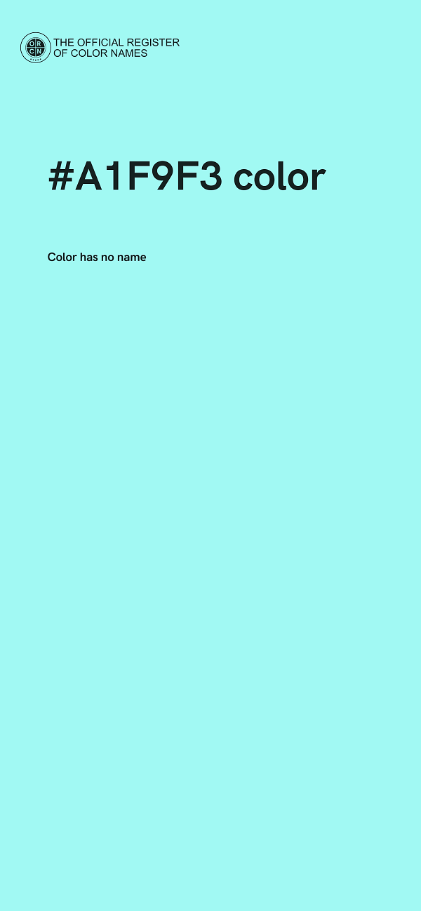 #A1F9F3 color image