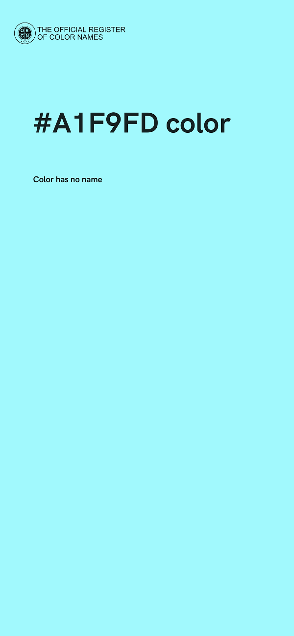 #A1F9FD color image