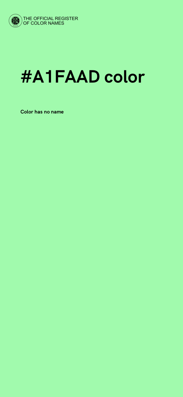 #A1FAAD color image