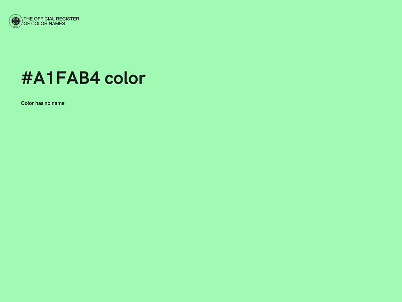 #A1FAB4 color image