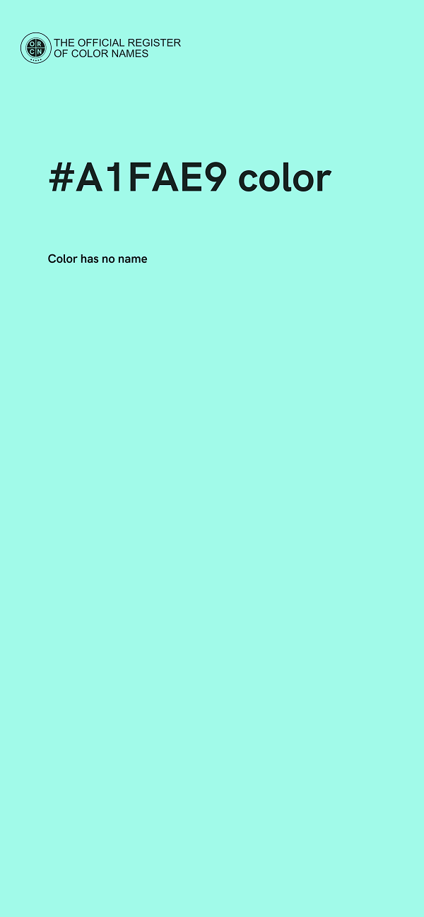 #A1FAE9 color image