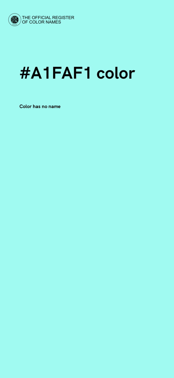 #A1FAF1 color image