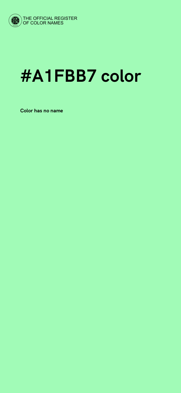 #A1FBB7 color image
