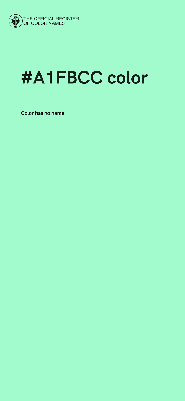 #A1FBCC color image