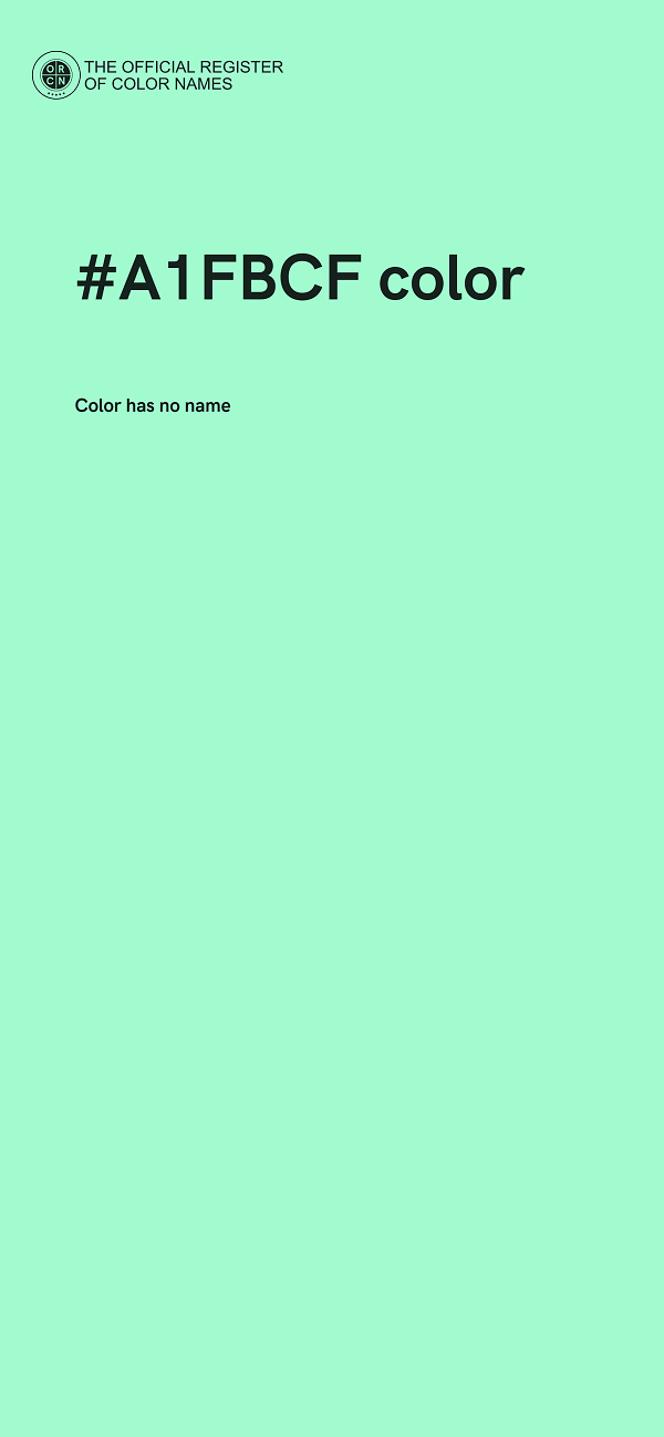 #A1FBCF color image