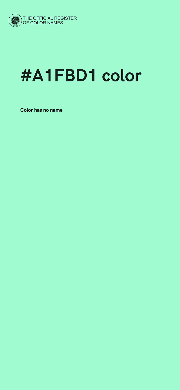 #A1FBD1 color image