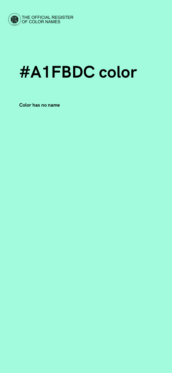 #A1FBDC color image