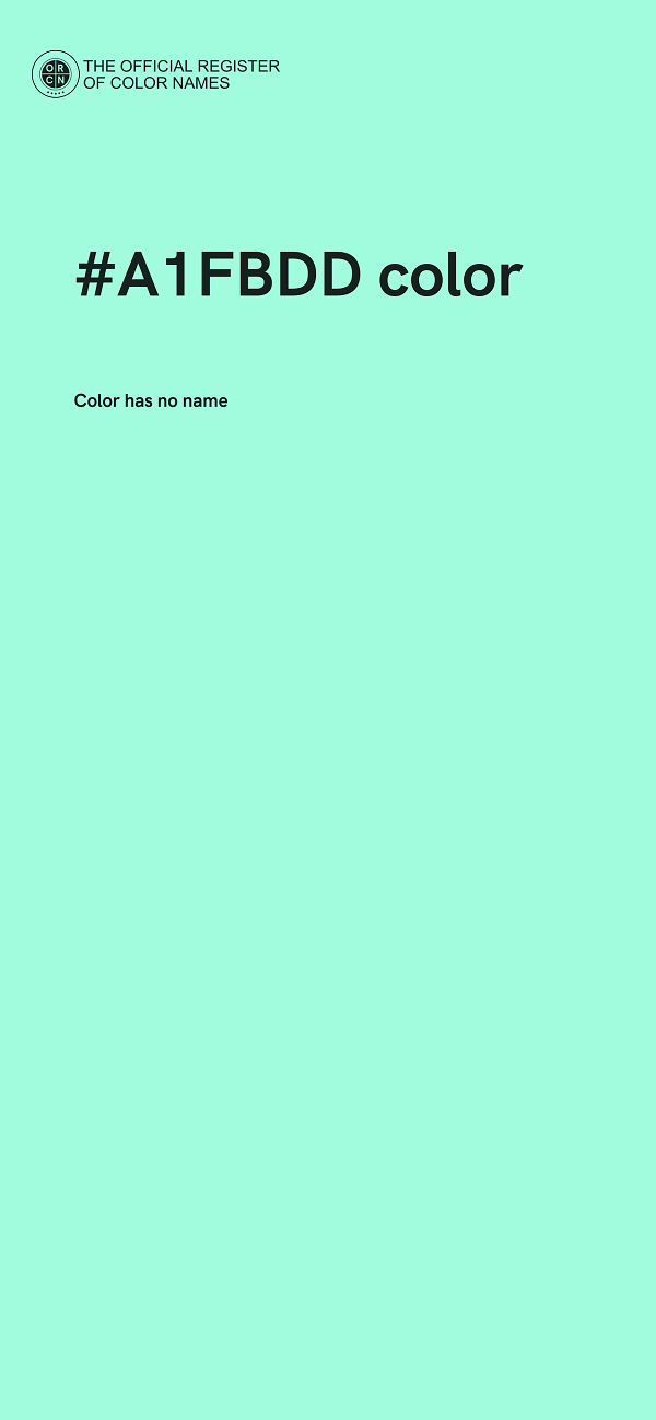 #A1FBDD color image