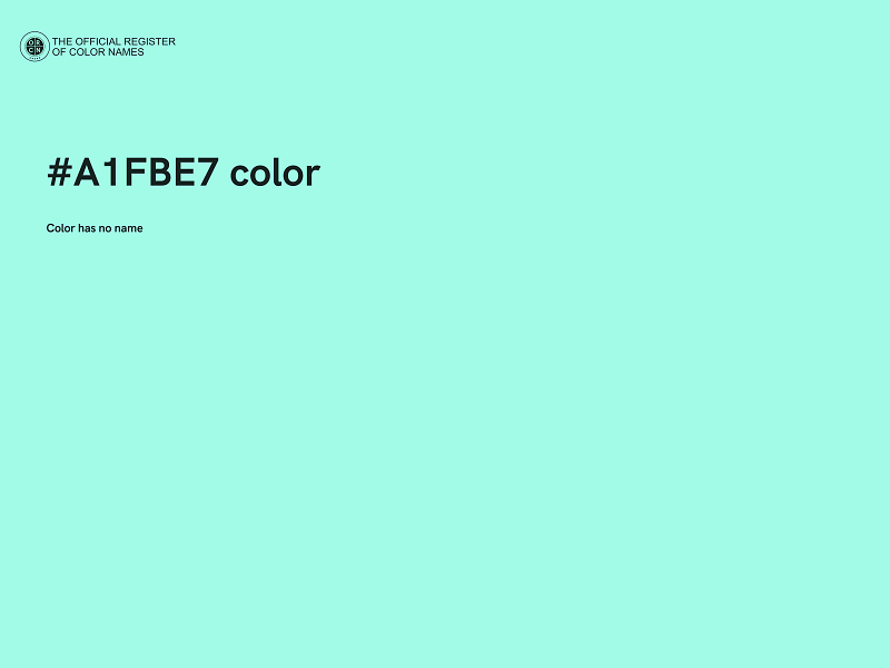 #A1FBE7 color image