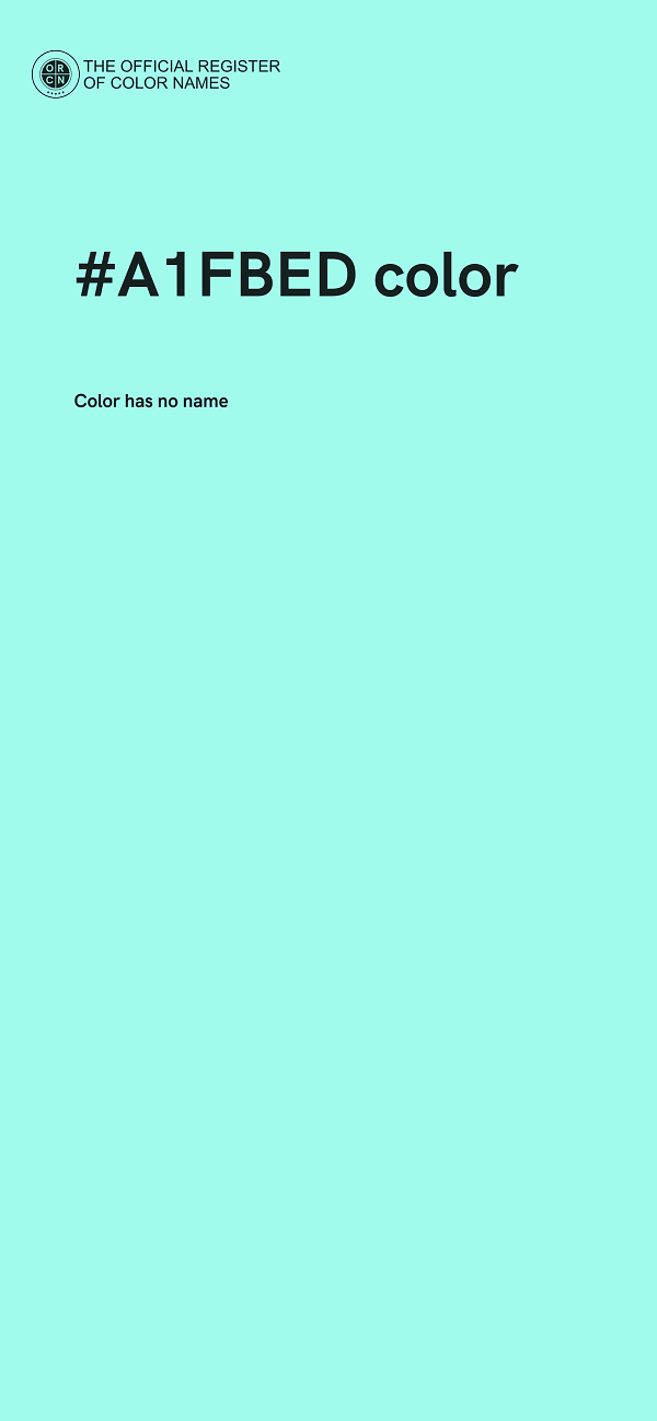 #A1FBED color image