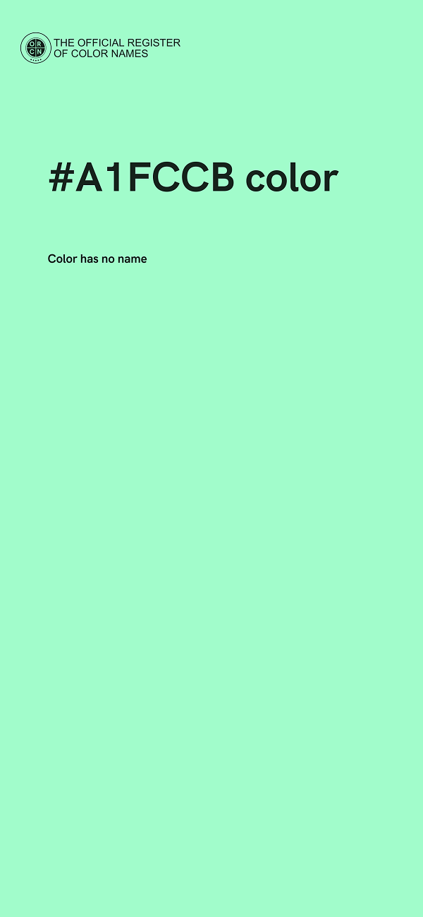 #A1FCCB color image