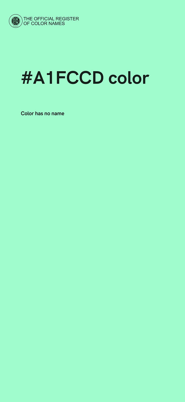 #A1FCCD color image
