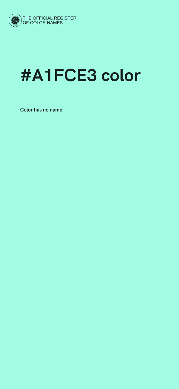#A1FCE3 color image