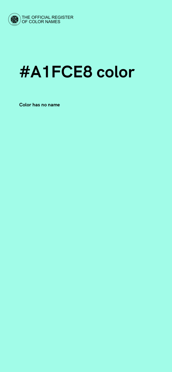 #A1FCE8 color image