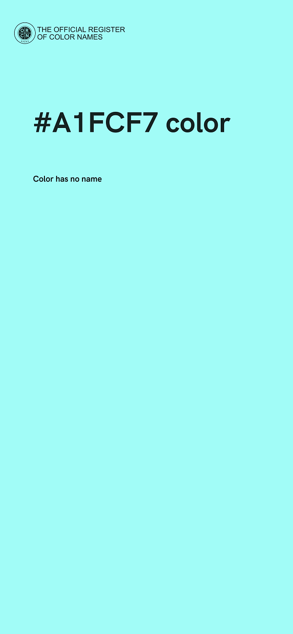 #A1FCF7 color image