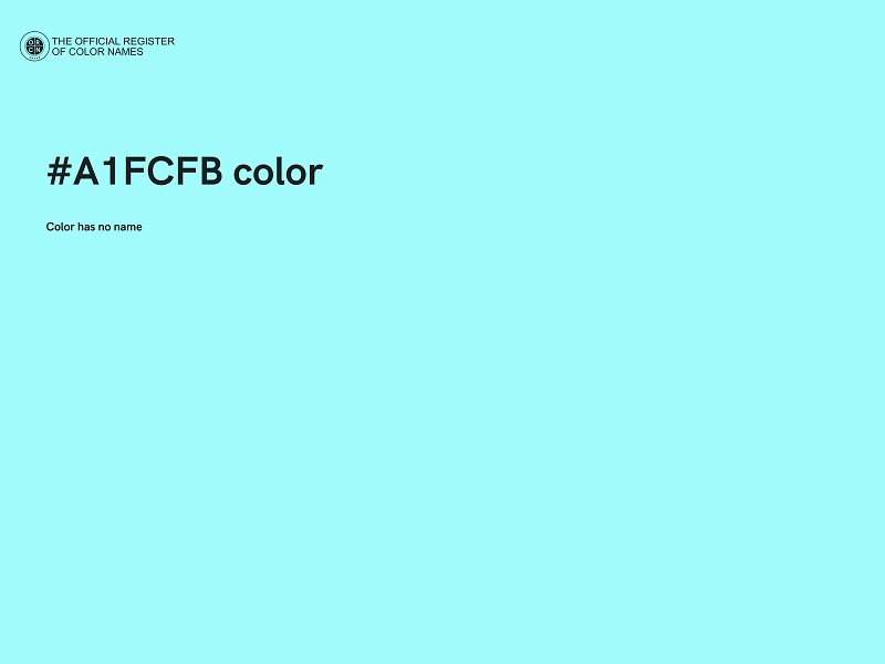 #A1FCFB color image