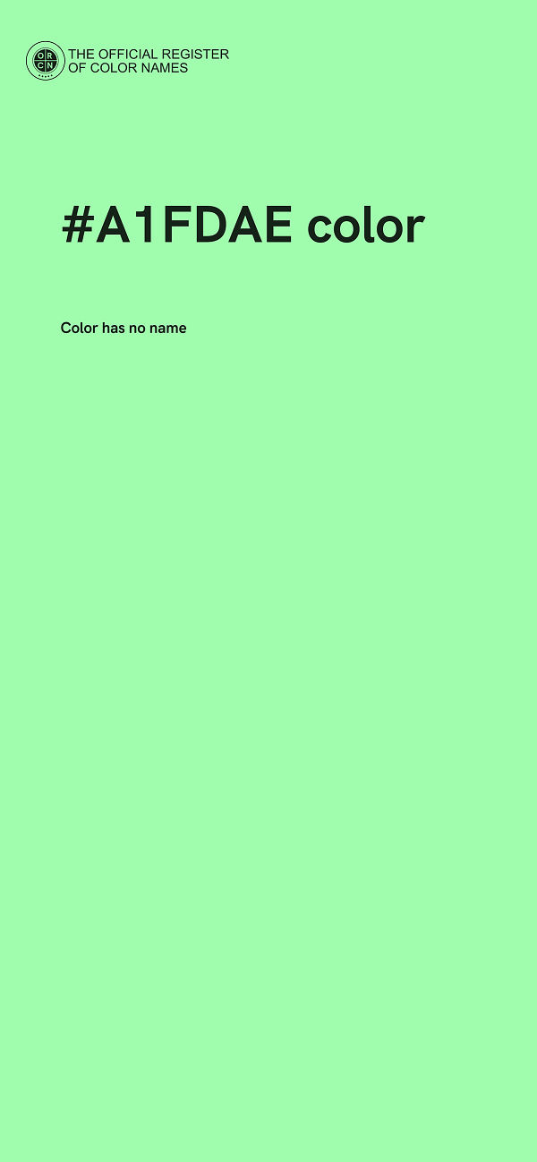 #A1FDAE color image