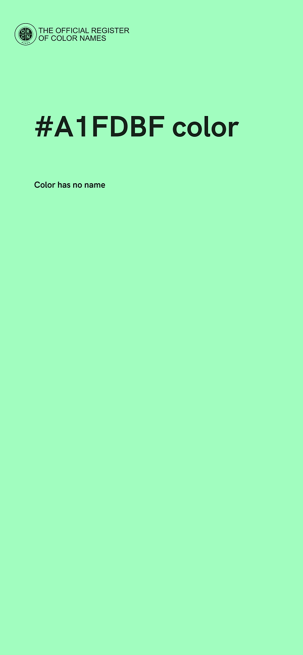 #A1FDBF color image