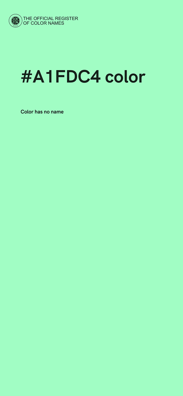 #A1FDC4 color image