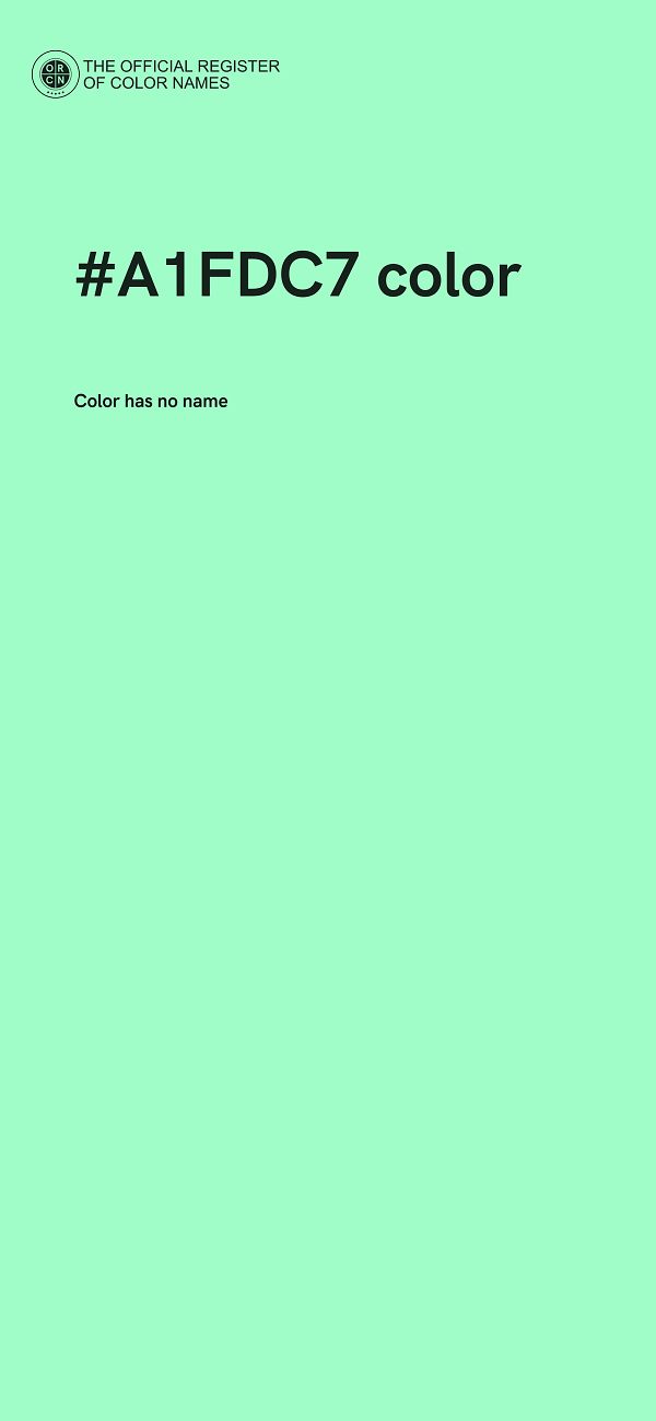 #A1FDC7 color image