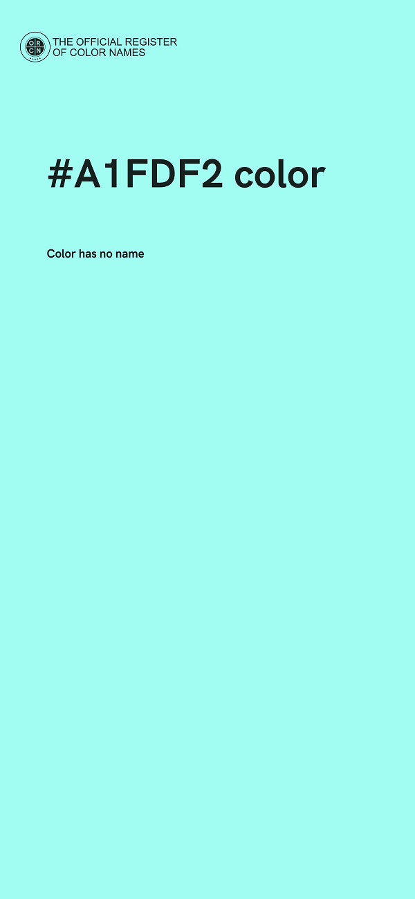 #A1FDF2 color image