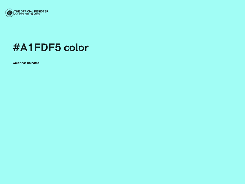 #A1FDF5 color image