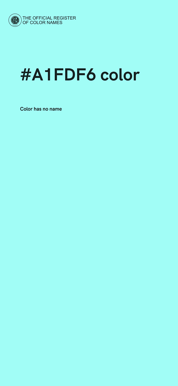 #A1FDF6 color image