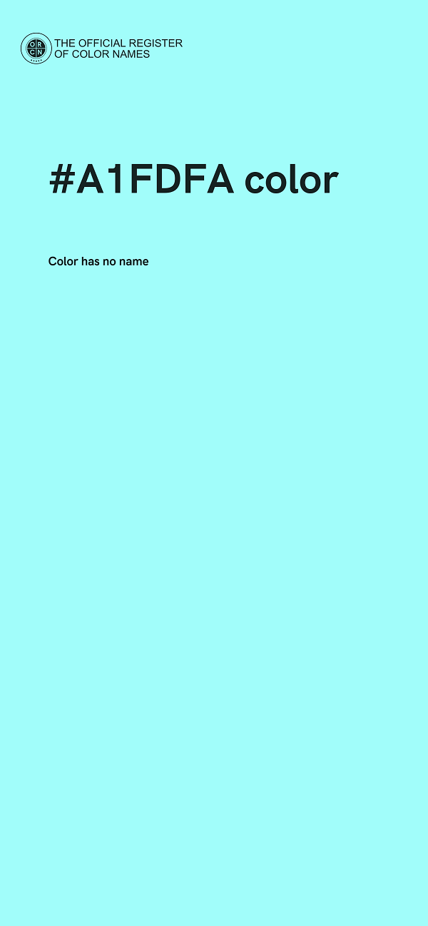 #A1FDFA color image