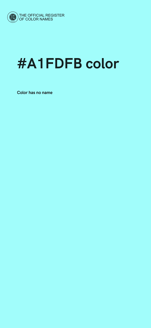 #A1FDFB color image