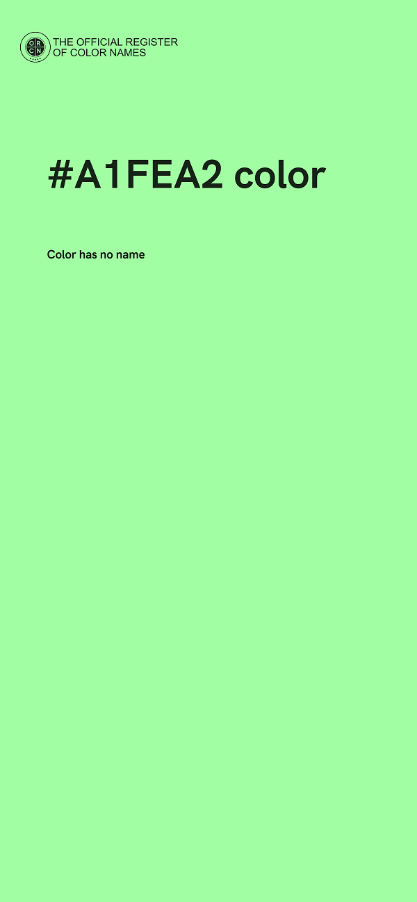 #A1FEA2 color image
