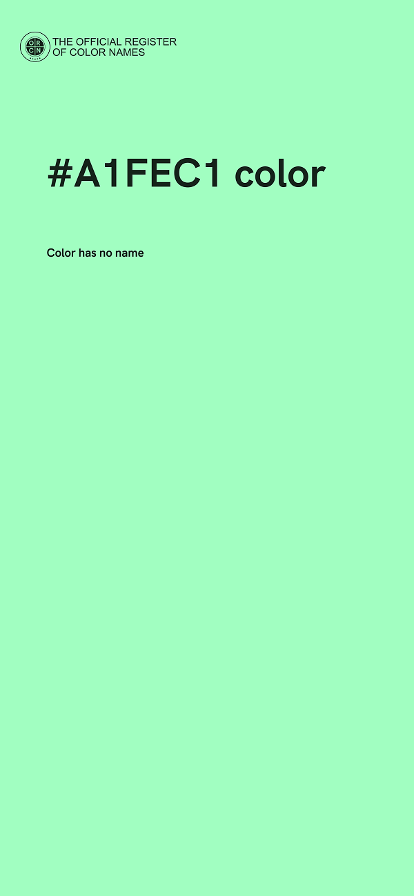 #A1FEC1 color image