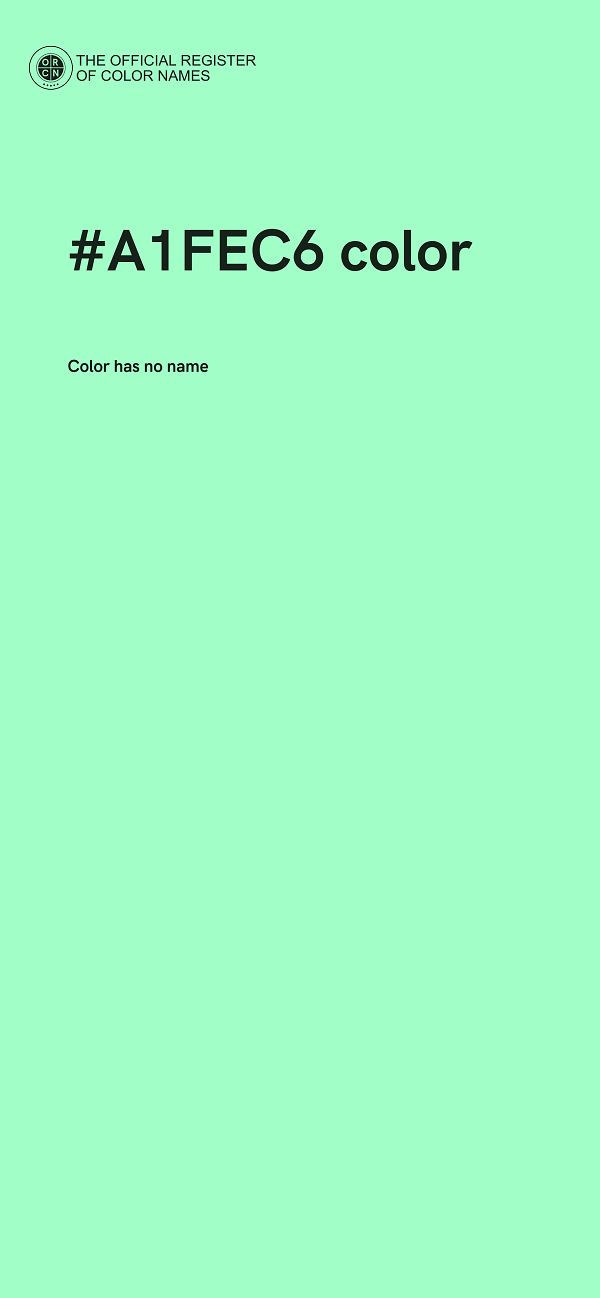 #A1FEC6 color image