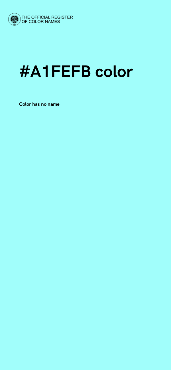 #A1FEFB color image