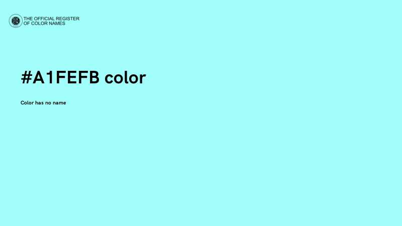#A1FEFB color image