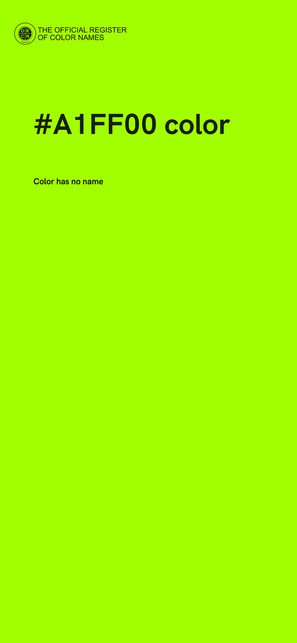 #A1FF00 color image