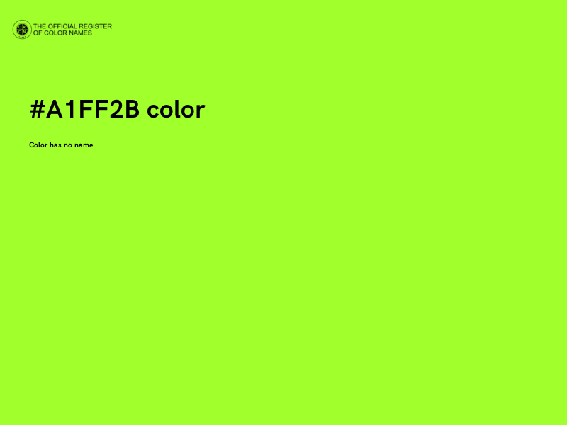 #A1FF2B color image