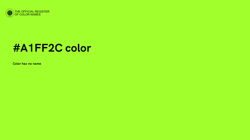 #A1FF2C color image
