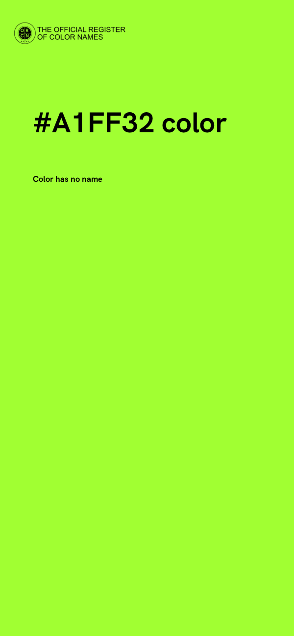#A1FF32 color image