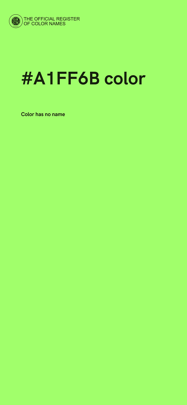 #A1FF6B color image