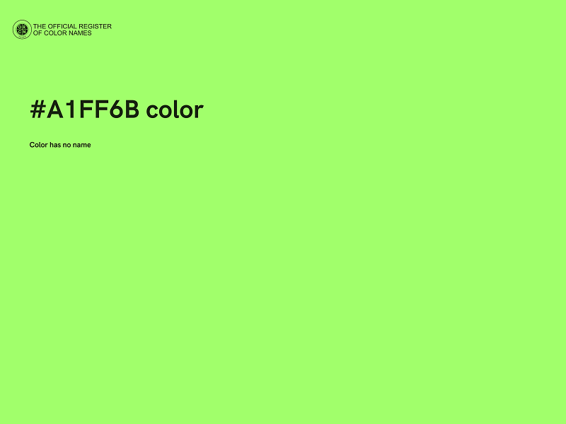 #A1FF6B color image