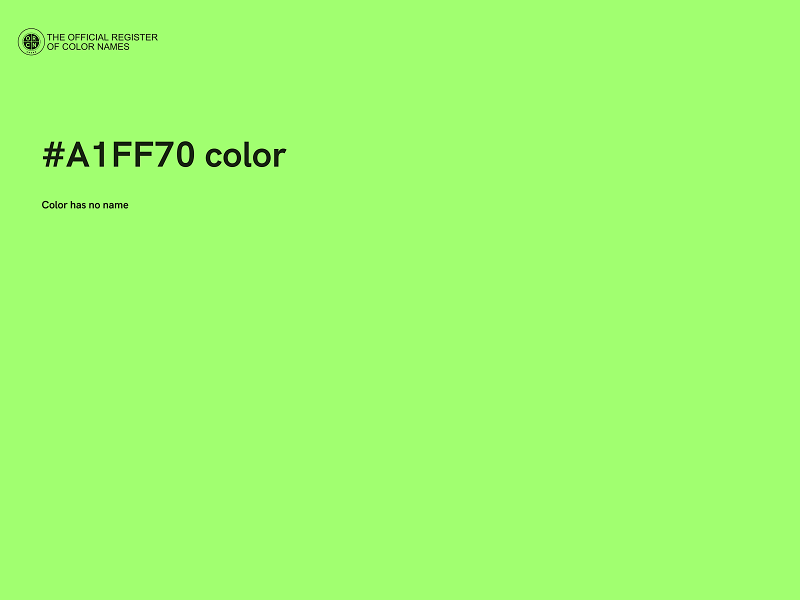 #A1FF70 color image