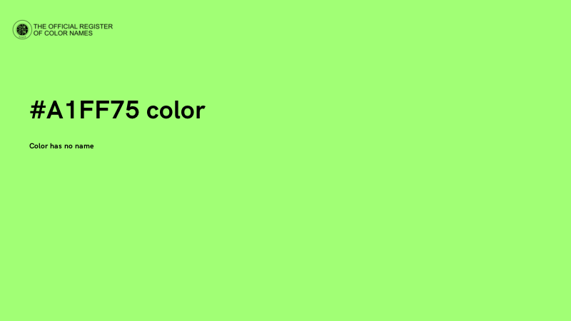 #A1FF75 color image