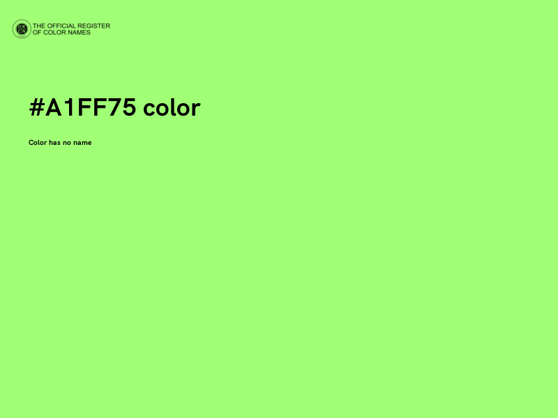 #A1FF75 color image