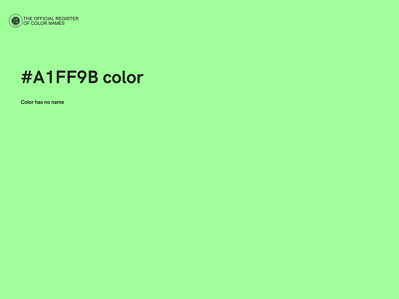 #A1FF9B color image