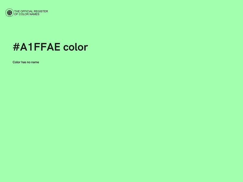 #A1FFAE color image