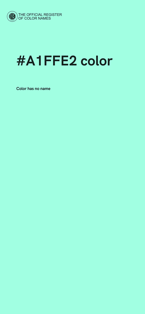 #A1FFE2 color image