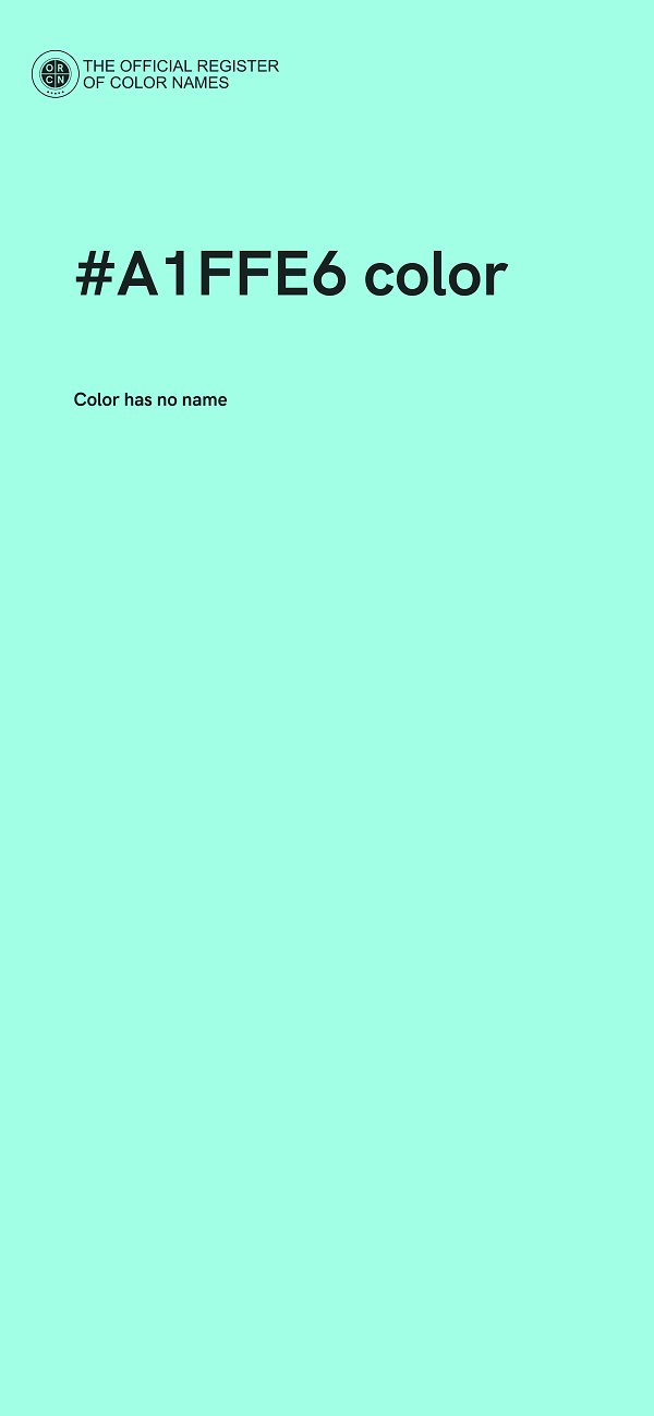 #A1FFE6 color image