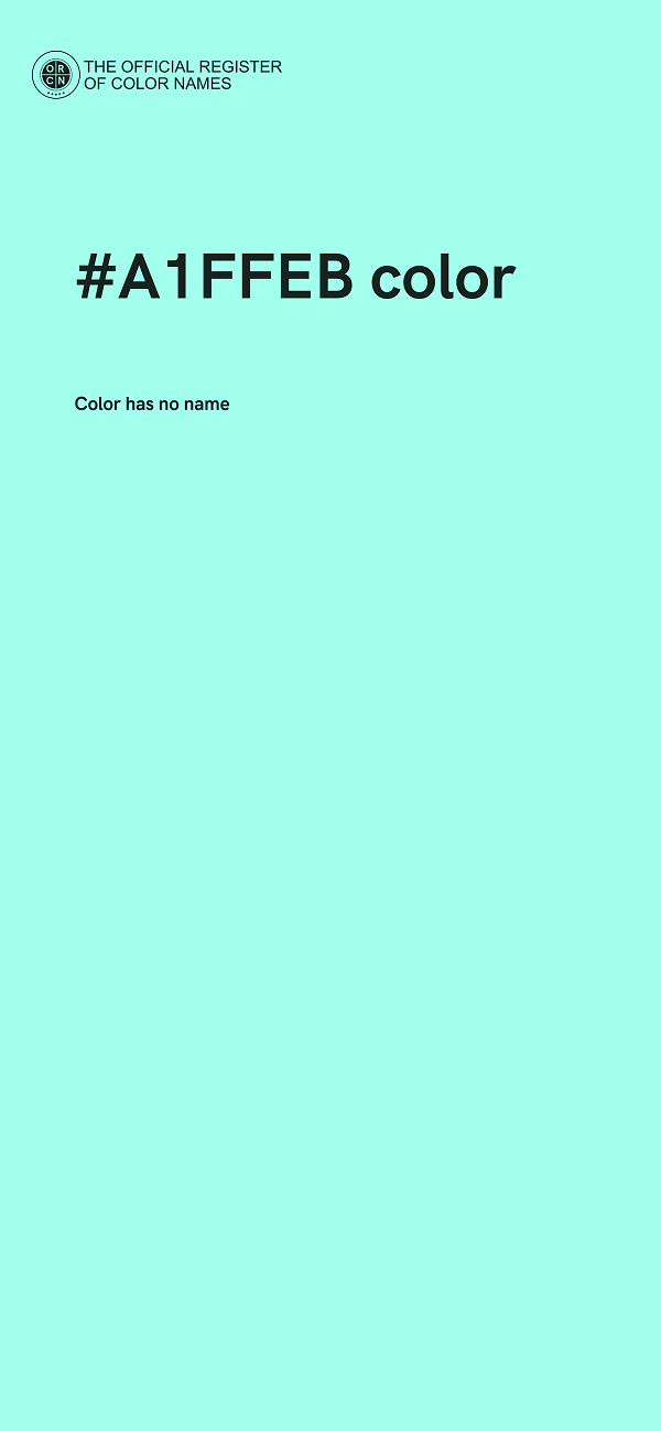 #A1FFEB color image