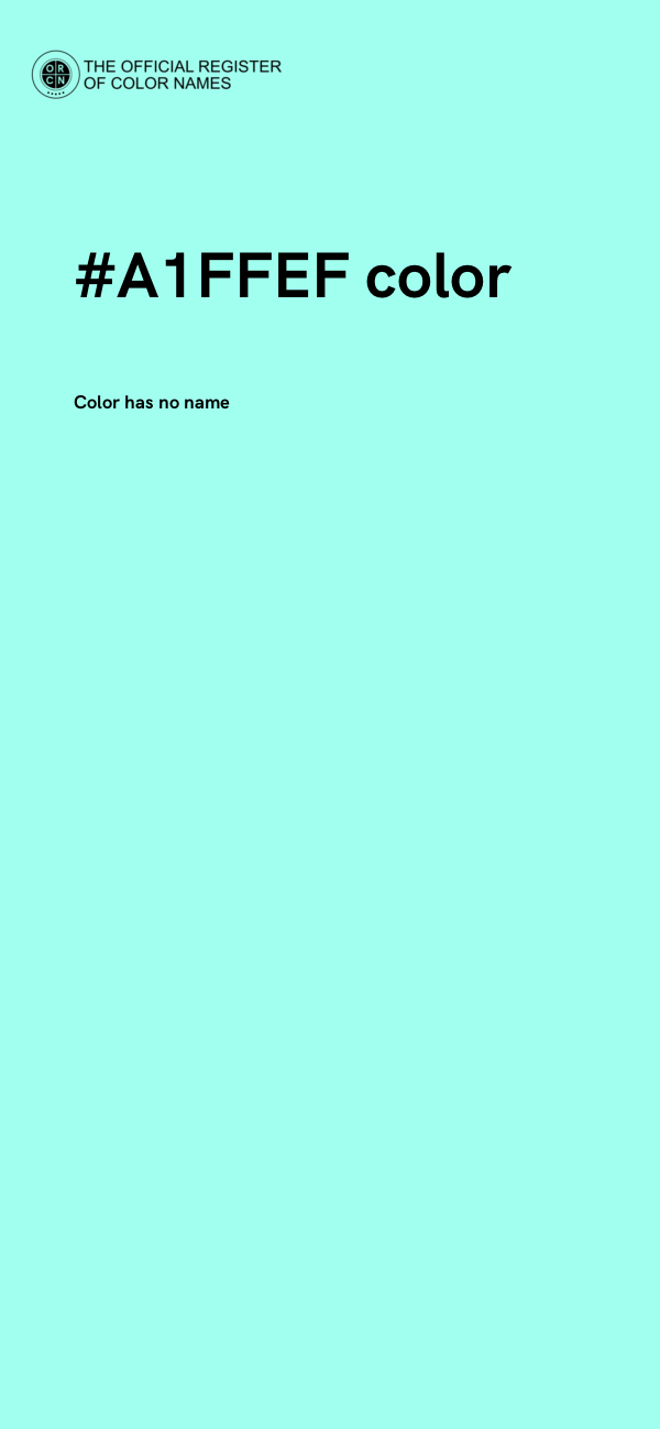 #A1FFEF color image